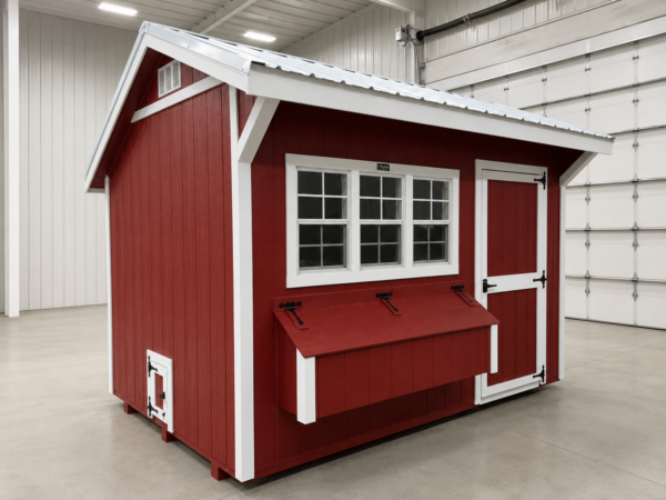 74967 8'x12' Quaker Gable Wood Panel Chicken Coop