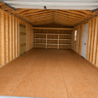 75298-1 14'x32' Ranch Gable Wood Panel Garage