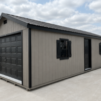 75300 14'x32' Ranch Gable Wood Panel Garage