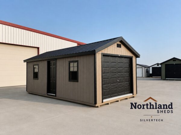 12'x24' Ranch Gable Wood Panel Garage