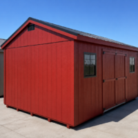 75565 12'x16' Economy Ranch Gable Wood Shed