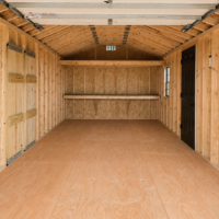 75664-1 12'x24' Ranch Gable Wood Panel Garage