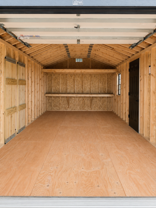 75664-1 12'x24' Ranch Gable Wood Panel Garage
