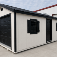 75664 12'x24' Ranch Gable Wood Panel Garage