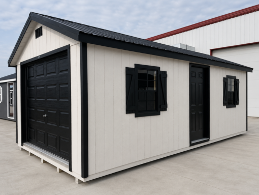 75664 12'x24' Ranch Gable Wood Panel Garage