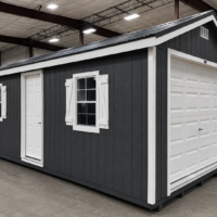 75669 12'x24' Ranch Gable Wood Panel Garage