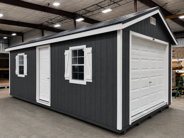 12'x24' Ranch Gable Wood Panel Garage