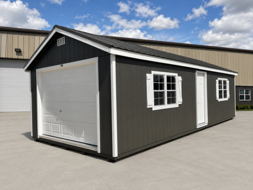 14'x32' Ranch Gable Wood Panel Garage