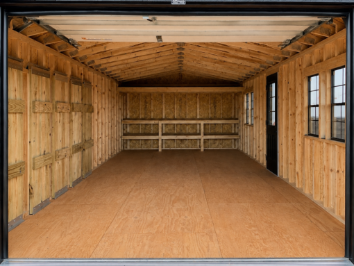 14'x32' Ranch Gable Wood Panel Garage