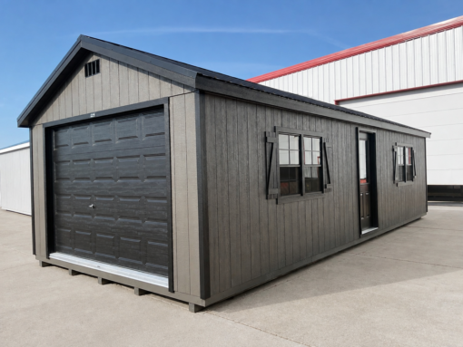 14'x32' Ranch Gable Wood Panel Garage