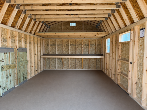 12'x20' High Barn Wood Panel Shed