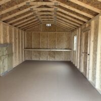 75907-1 12'x24' Economy Ranch Gable Wood Shed