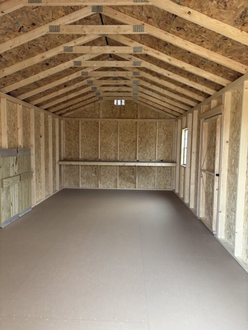 75907-1 12'x24' Economy Ranch Gable Wood Shed