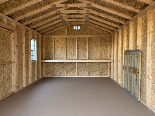 12'x24' Economy Ranch Gable Wood Shed