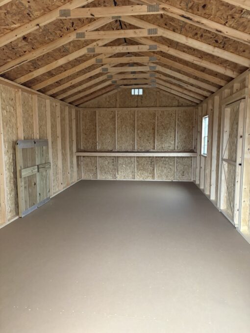 75919-1 12'x24' Economy Ranch Gable Wood Shed