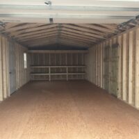 76006 1 14'x32' Ranch Gable Wood Panel Garage