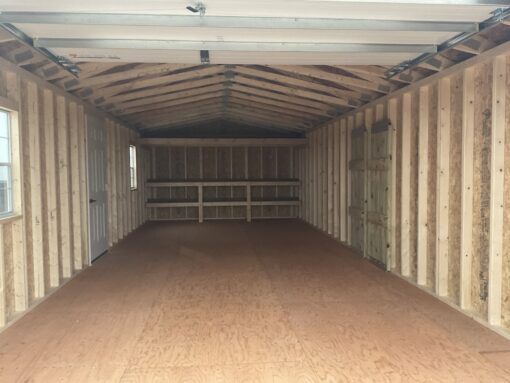 76006 1 14'x32' Ranch Gable Wood Panel Garage