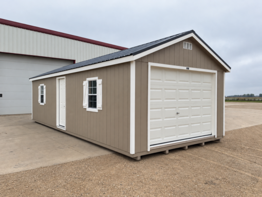76006 14'x32' Ranch Gable Wood Panel Garage