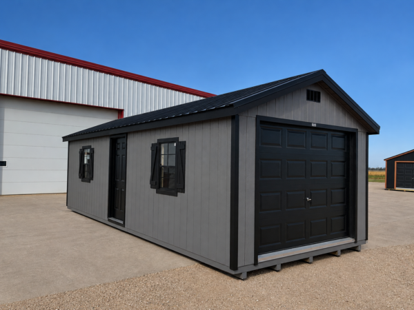 12'x28' Ranch Gable Wood Panel Garage