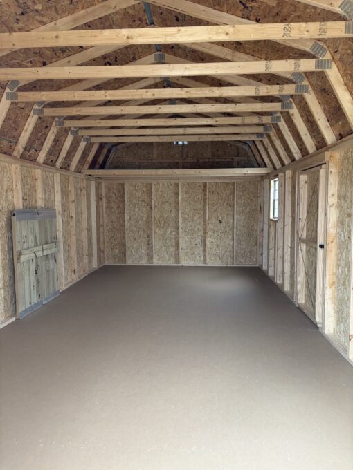 76024-1 12'x24' Economy High Barn Wood Shed