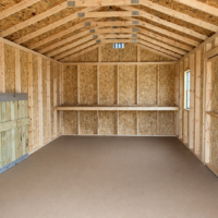 76251-1 12'x24' Economy Ranch Gable Wood Shed