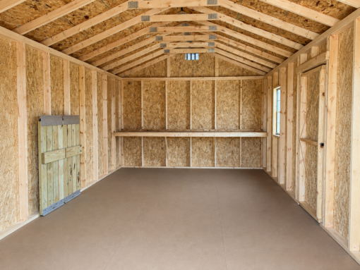 76251-1 12'x24' Economy Ranch Gable Wood Shed