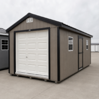 76344 10"x20" Economy Ranch Wood Panel Garage