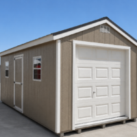 76347 10'x20' Economy Ranch Wood Panel Garage
