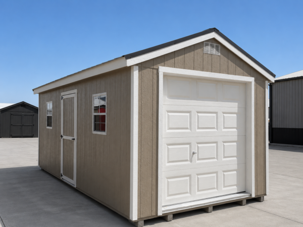 10'x20' Economy Ranch Wood Panel Garage