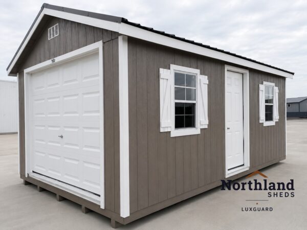12'x20' Ranch Gable Wood Panel Garage