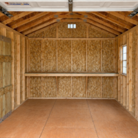 76498-1 12'x20' Economy Ranch Wood Panel Garage