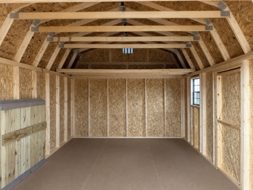 12'x20' Economy High Barn Wood Shed