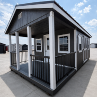 12'x24' Ranch Gable Wood Panel Porch