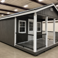 12'x24' Ranch Gable Wood Panel Porch