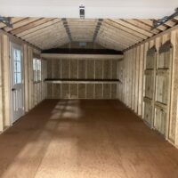 76711 0 12'x28' Ranch Gable Wood Panel Garage