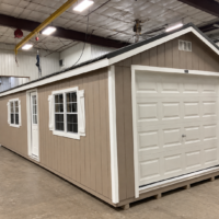 76711 12'x28' Ranch Gable Wood Panel Garage