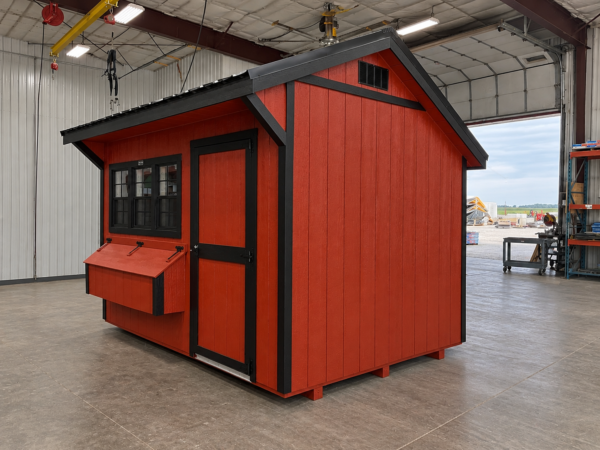 8'x12' Quaker Gable Wood Panel Chicken Coop