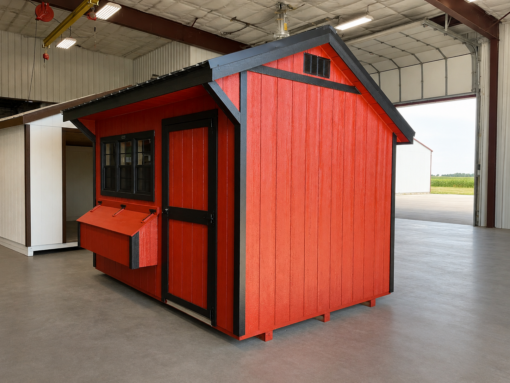 76749 8'x12' Quaker Gable Wood Panel Chicken Coop