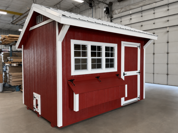 8'x12' Quaker Gable Wood Panel Chicken Coop