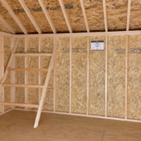 10'x12' Quaker Gable Wood Panel Chicken Coop