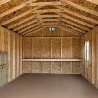 76816-1 12'x24' Economy Ranch Gable Wood Shed