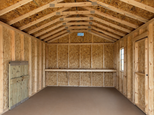 76816-1 12'x24' Economy Ranch Gable Wood Shed
