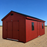 12'x24' Economy Ranch Gable Wood Shed