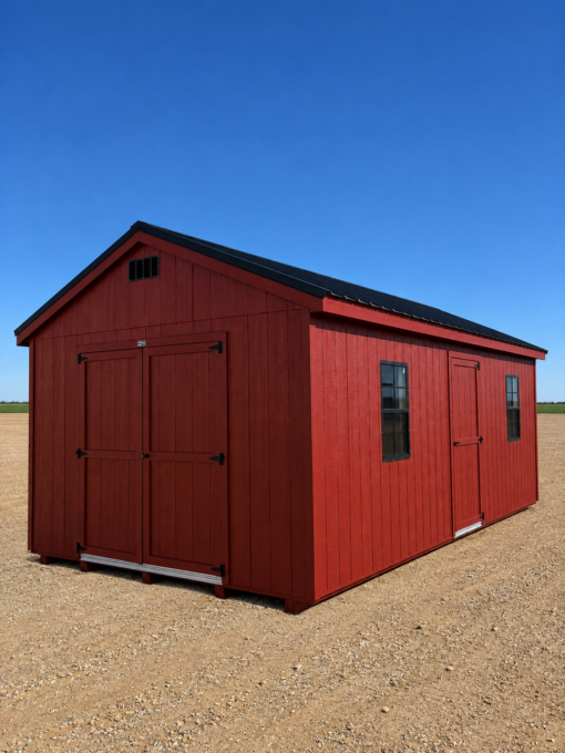 12'x24' Economy Ranch Gable Wood Shed