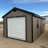 12'x24' Economy Ranch Wood Panel Garage