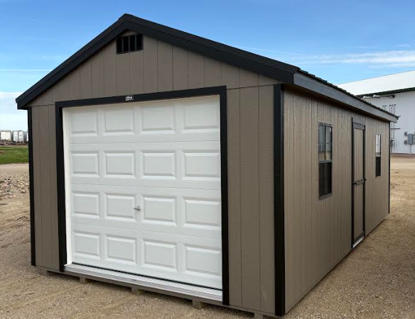 12'x24' Economy Ranch Wood Panel Garage