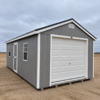 77025 12'x24' Economy Ranch Wood Panel Garage