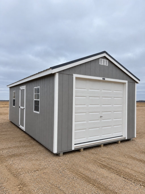 77025 12'x24' Economy Ranch Wood Panel Garage