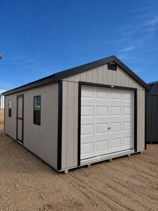12'x24' Economy Ranch Wood Panel Garage