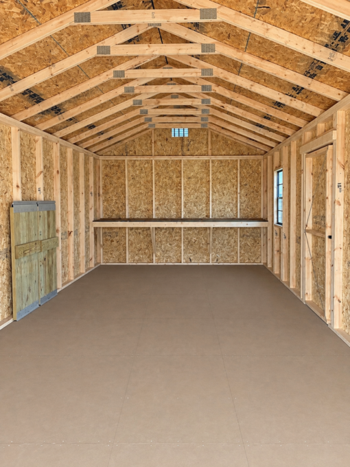 12'x24' Economy Ranch Gable Wood Shed
